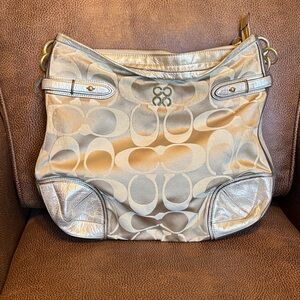 Coach Metallic Gold Shoulder Bag